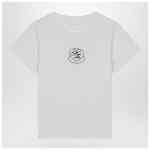 Moncler White cotton T-shirt with embroidered heart