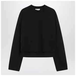 Moncler X Edward Enninful Black sweatshirt with asymmetric hem