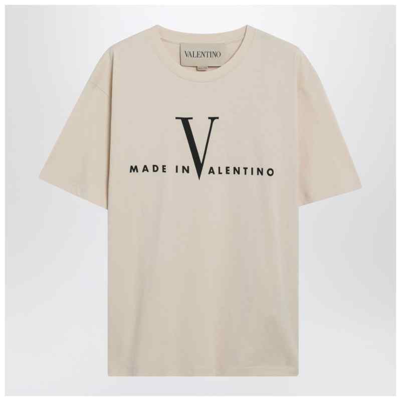 Butter-colored &ldquo;Made In Valentino&rdquo; T-shirt, theFeinheit