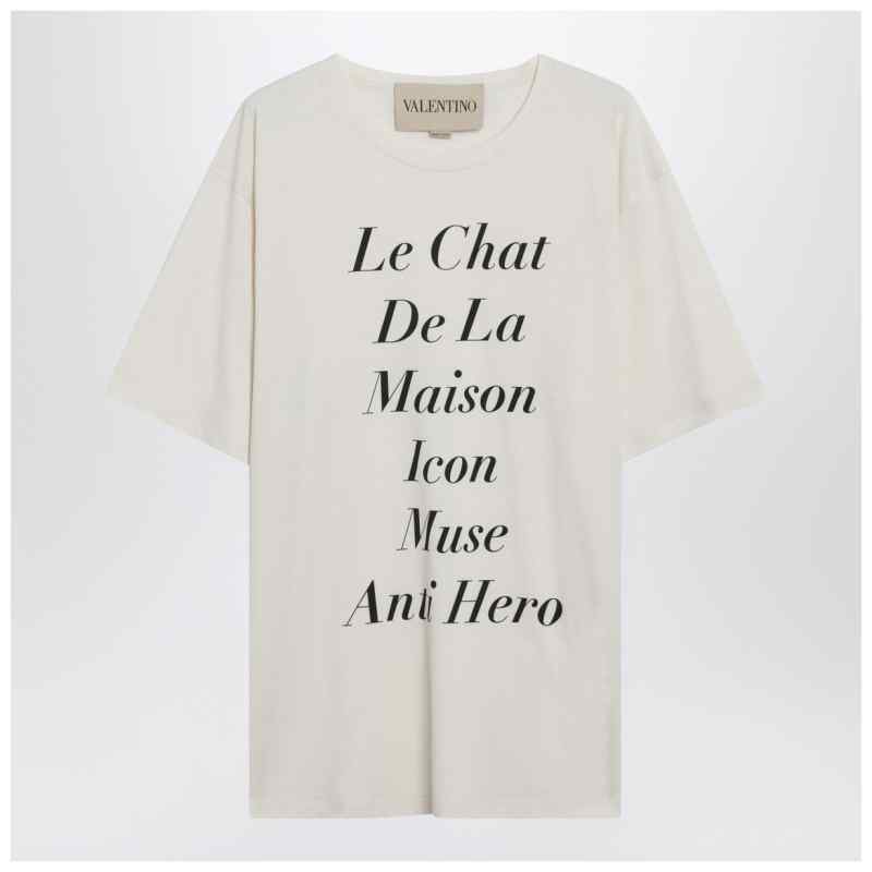 Valentino Ivory Le Chat De La Maison Icon Muse Anti Hero T-shirt, theFeinheit