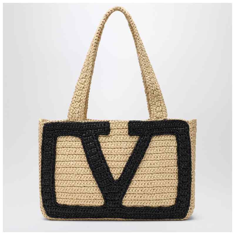 Valentino Garavani Viva Superstar Crochet medium natural/black bag Valentino Garavani Viva Superstar Crochet medium natural/black bag, theFeinheit
