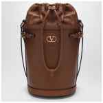 Valentino Garavani VLogo Signature Bucket Bag in Tobacco
