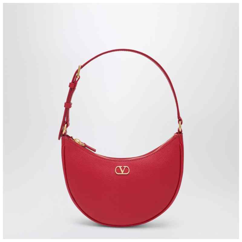 Valentino Garavani Red leather Vlogo Signature mini hobo bag, theFeinheit