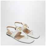 Valentino Garavani Ivory VLogo Signature Thong Sandals