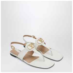 Valentino Garavani Ivory VLogo Signature Thong Sandals