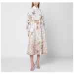 ZIMMERMANN Rebellion cream Aviary midi dress
