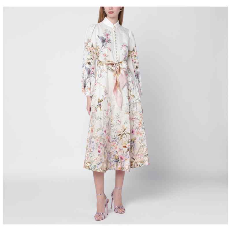 ZIMMERMANN Rebellion cream Aviary midi dress, theFeinheit