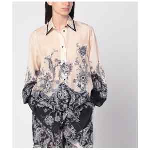 ZIMMERMANN Cream Rhiannon shirt with fantasy print