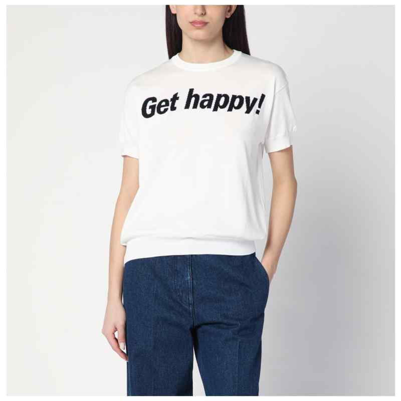 Moschino Get Happy white cotton sweater Moschino Get Happy white cotton top, theFeinheit