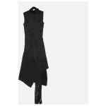 Acne Studios Black satin dress with scarf