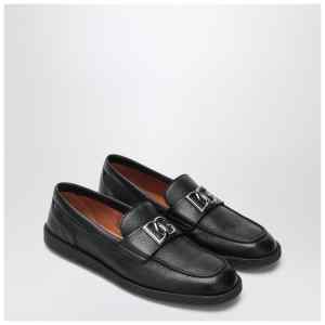 Dolce&Gabbana Black leather loafers with DG logo