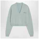 Acne Studios Faded mint wool v-neck sweater