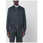 Lardini Grey wool zip bomber