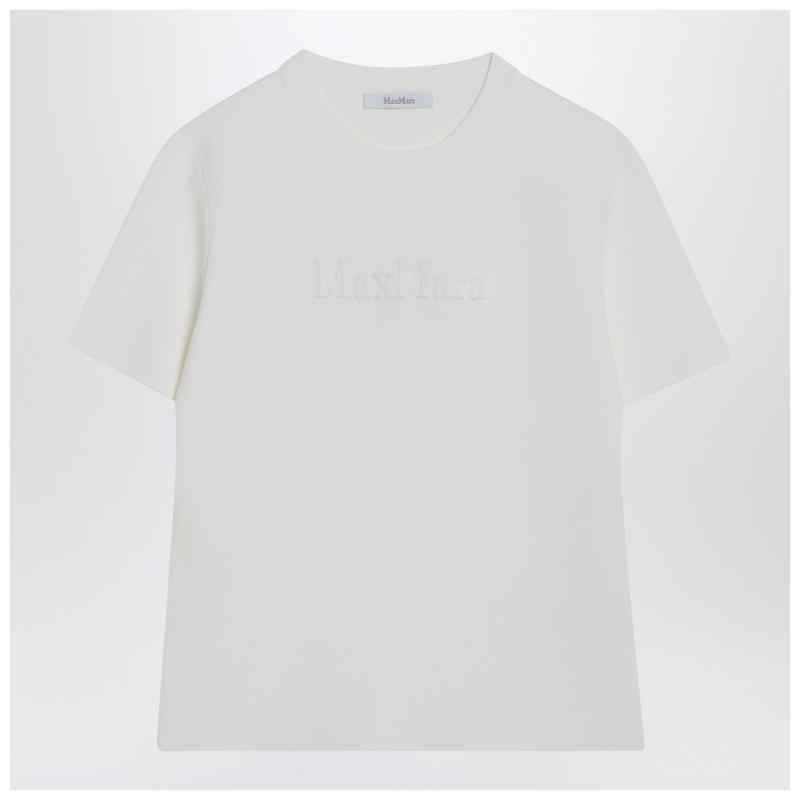 Max Mara White T-shirt in viscose cr&ecirc;pe, theFeinheit