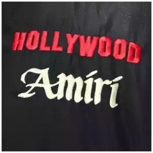 AMIRI Black cotton and nylon bomber jacket