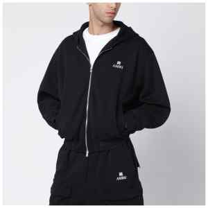 AMIRI Black cotton-blend zip sweatshirt