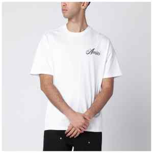 AMIRI White cotton T-shirt with logo print