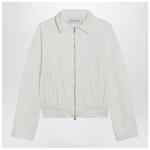 Max Mara White cropped sweatshirt in silk blend