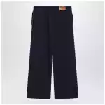Acne Studios Navy blue satin trousers