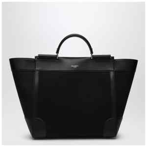Dolce&Gabbana Black fabric and leather tote bag