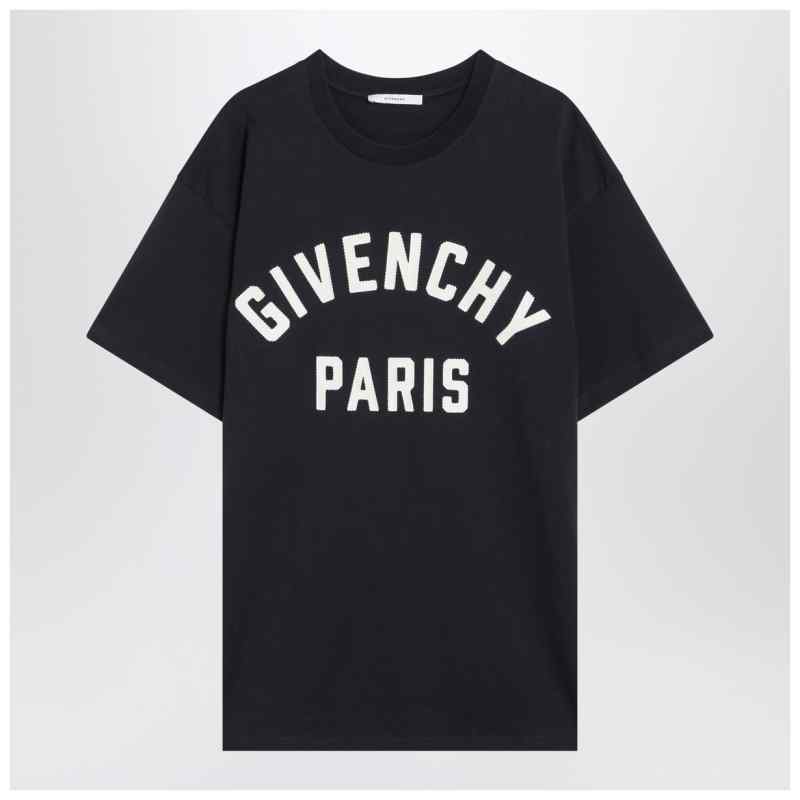 Givenchy Navy short-sleeved T-shirt with logo, theFeinheit