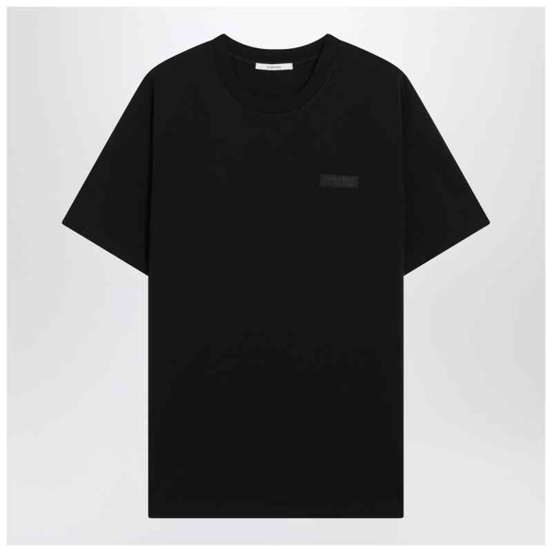 Givenchy Black cotton T-shirt with logo patch, theFeinheit