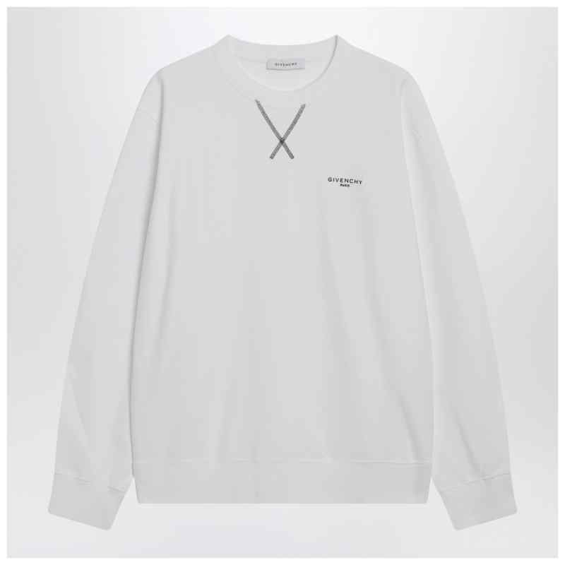 Givenchy White Couture Seam sweatshirt with embroidered logo Givenchy White Couture Seam sweatshirt with embroidered logo, theFeinheit