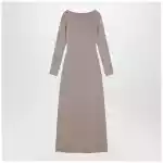Max Mara Pianoforte Beige dress in viscose and lurex yarn