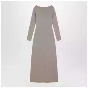 Max Mara Pianoforte Beige dress in viscose and lurex yarn