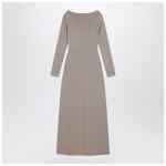 Max Mara Pianoforte Beige dress in viscose and lurex yarn