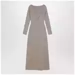 Max Mara Pianoforte Beige dress in viscose and lurex yarn