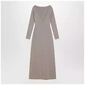 Max Mara Pianoforte Beige dress in viscose and lurex yarn