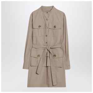 Givenchy Taupe safari dress in poplin