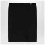 Givenchy Black wool skirt with metal button 4G