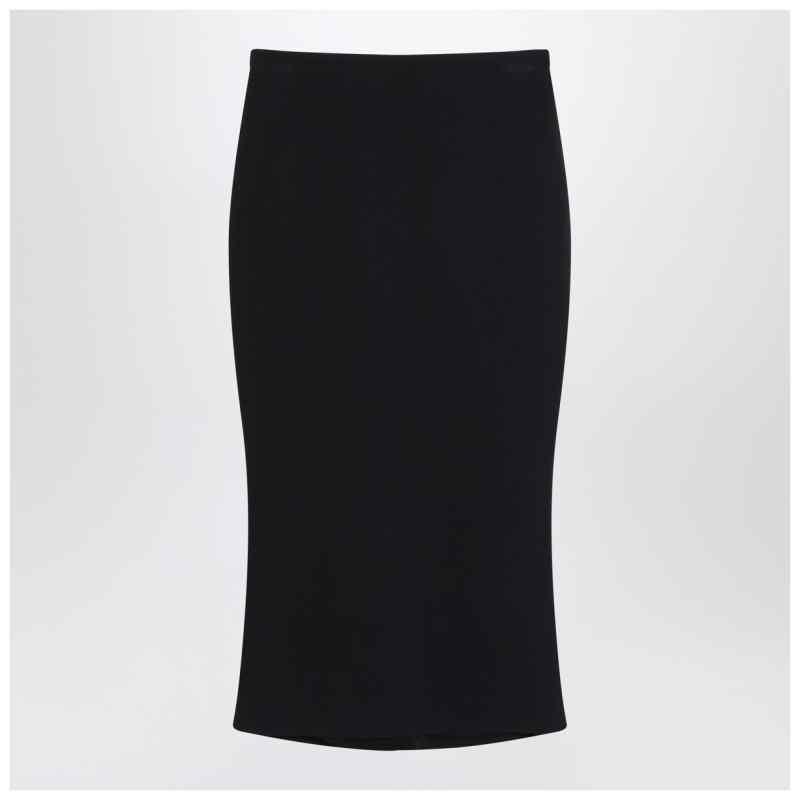 Givenchy Black midi skirt with pleats on the back Givenchy Black midi skirt with pleats on the back, theFeinheit