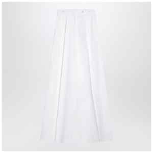 Givenchy White pleated cotton trousers