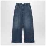 Givenchy Cropped Cocoon cargo jeans in medium blue