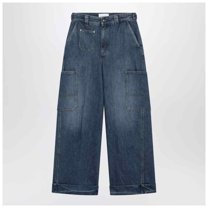 Givenchy Cropped Cocoon cargo jeans in medium blue, theFeinheit