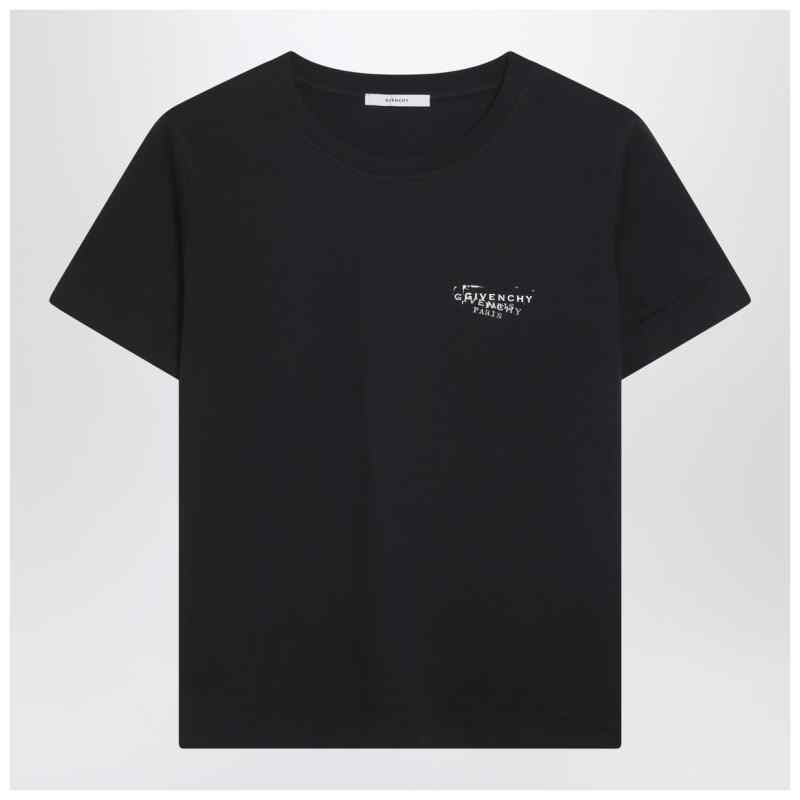 Black T-shirt with Givenchy Stamp print, theFeinheit