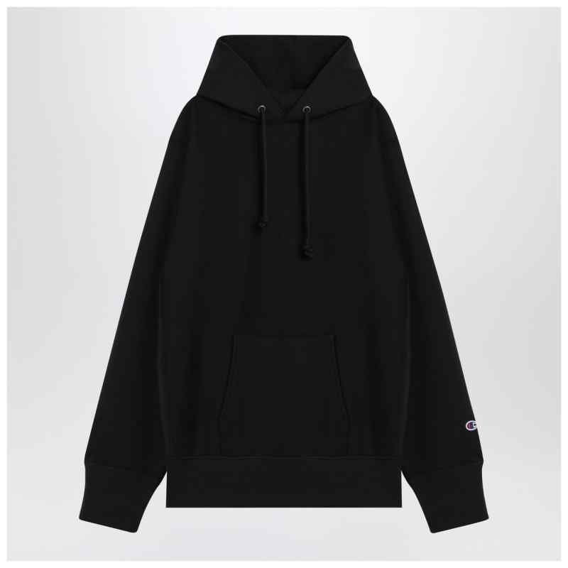 Champion Black cotton hoodie, theFeinheit