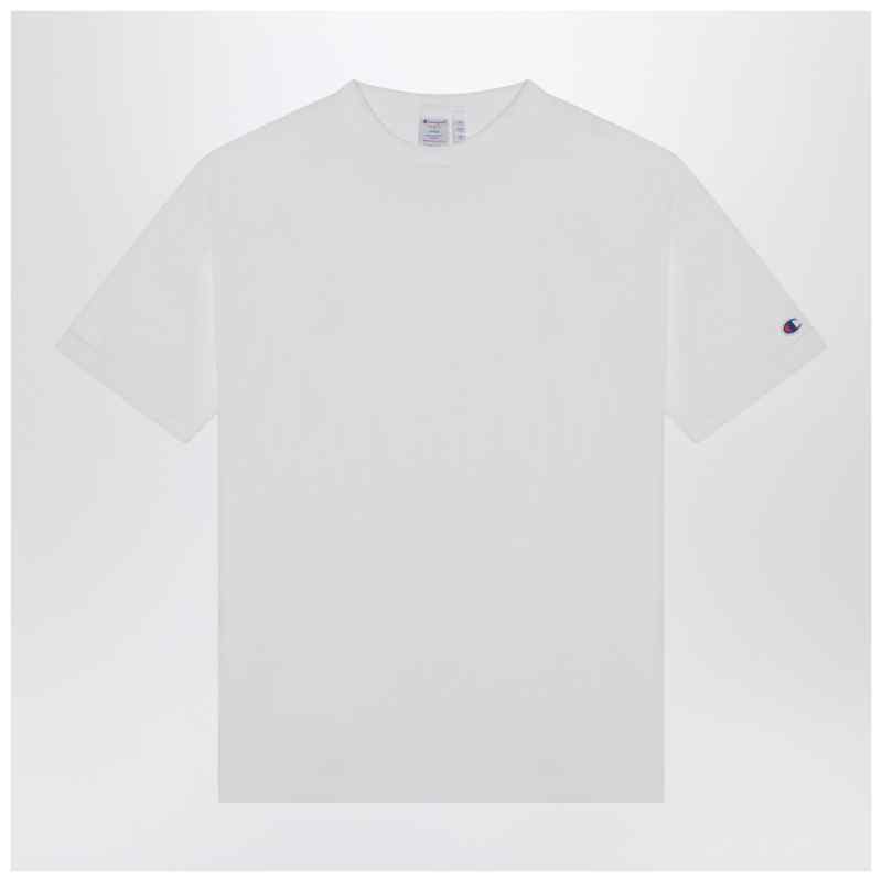 Champion White cotton crew-neck T-shirt, theFeinheit