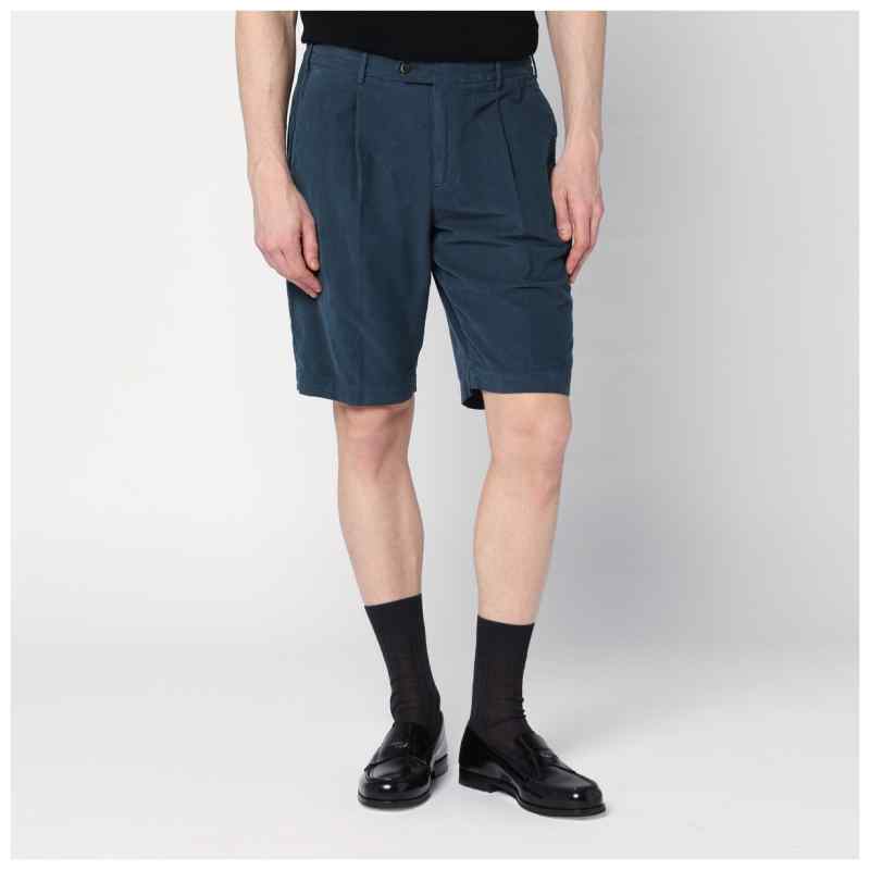 PT Torino Blue cotton bermuda shorts, theFeinheit