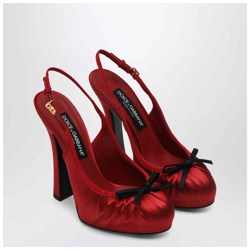 Dolce&Gabbana Red satin high slingback, theFeinheit
