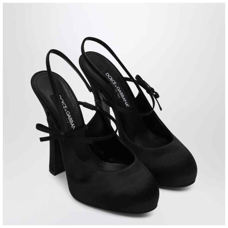 Dolce&Gabbana High black satin slingback Dolce&Gabbana High black satin slingback, theFeinheit