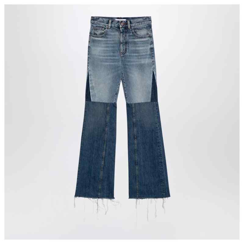 Chlo&eacute; Three-coloured patchwork denim jeans, theFeinheit