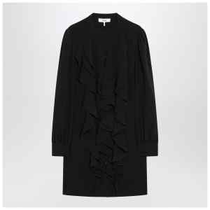 Chloé Black ruffled dress in silk blend