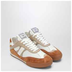 Chloé Kick brown and white sneakers in mesh and leather