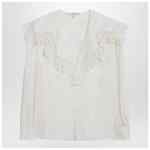 Chloé Jacquard and lace blouse with oversized collar