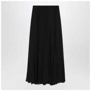 Chloé Black silk muslin maxi skirt