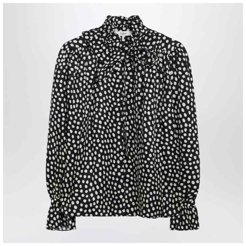 Chlo&eacute; Polka-dot silk blouse, theFeinheit